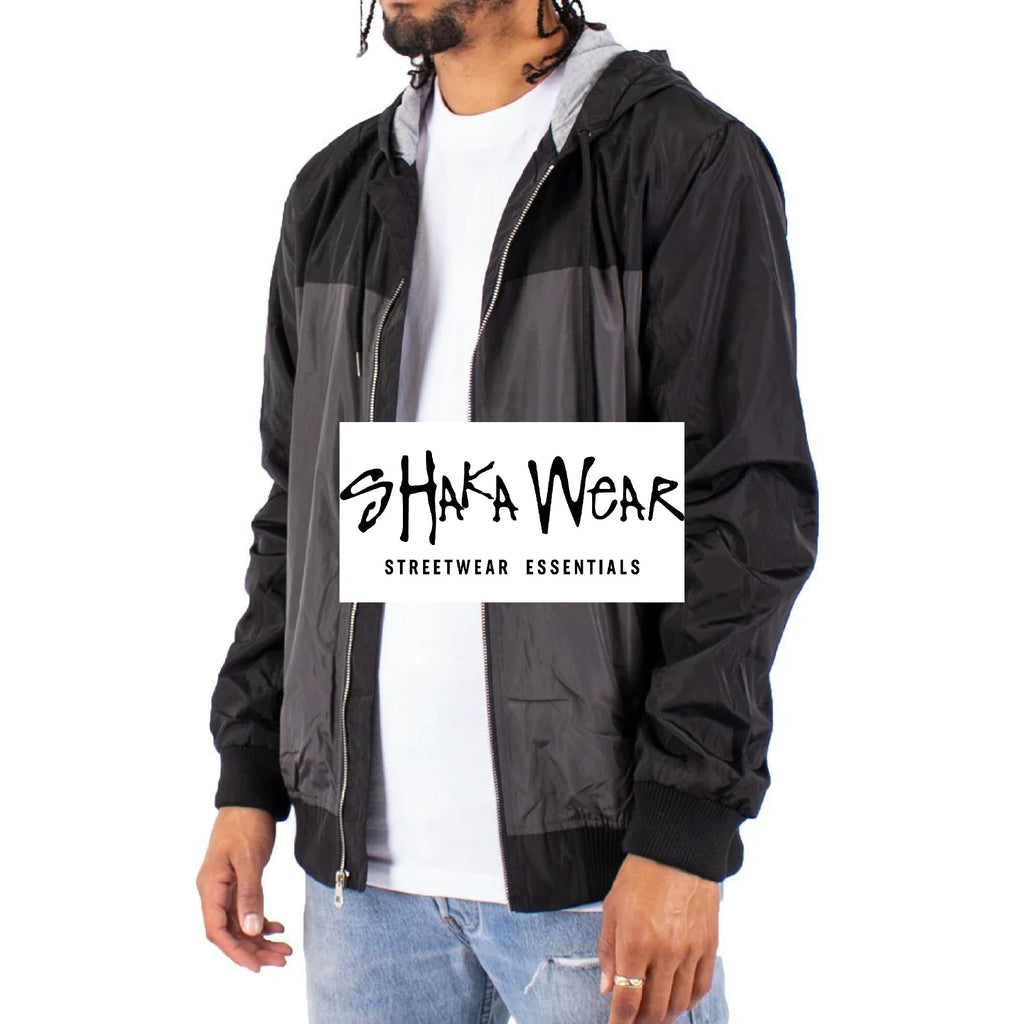 Shaka Wear Men's Coach Jacket – Classic Windbreaker Nylon Water