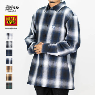 FB COUNTY Men's Checker Long Sleeve Flannel Shirt