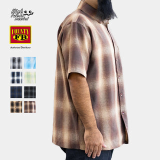 FB COUNTY Short Sleeve Checker Flannel Shirt