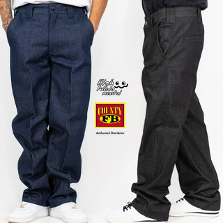 FB COUNTY Hard Denim Pants