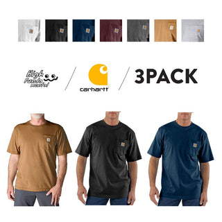 CARHARTT K87 Men's Heavyweight Pocket T-Shirt (3 Pack)
