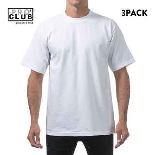 PRO CLUB Men's Heavyweight Short Sleeve T Shirts (3 Pack)