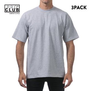PRO CLUB Men's Heavyweight Short Sleeve T Shirts (3 Pack)