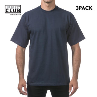 PRO CLUB Men's Heavyweight Short Sleeve T Shirts (3 Pack)