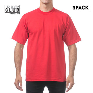 PRO CLUB Men's Heavyweight Short Sleeve T Shirts (3 Pack)
