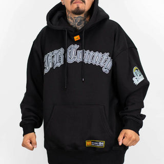 FB County Men's 'Old School' Heavyweight Fleece Oversized Fit Hoodie