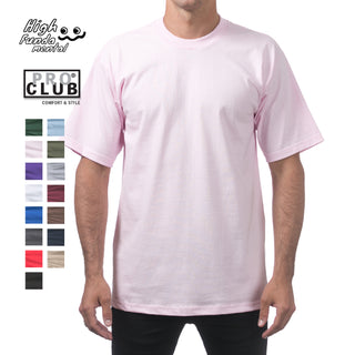 PRO CLUB Men's Heavyweight Short Sleeve T Shirts (Basic Colors)