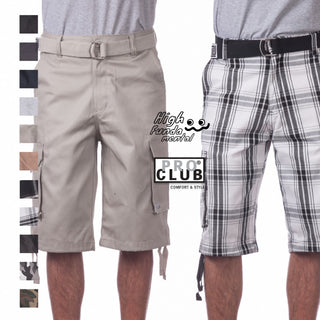 PRO CLUB Twill Cargo Shorts (30"-42")