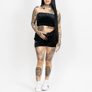 FB COUNTY Women's Soft Velour Cute Shorts Set (1 Set)