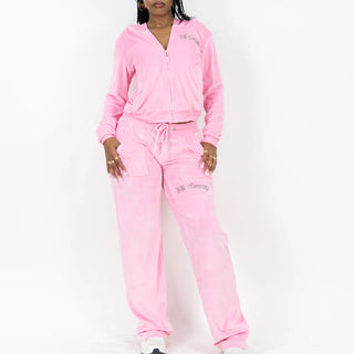 FB County Women's Soft Velour Tracksuit (1 Set)