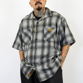 FB COUNTY Wool Checker Short Sleeve Flannel Shirt