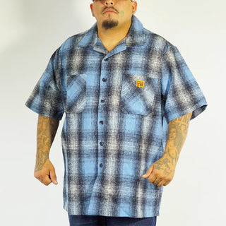 FB COUNTY Wool Checker Short Sleeve Flannel Shirt