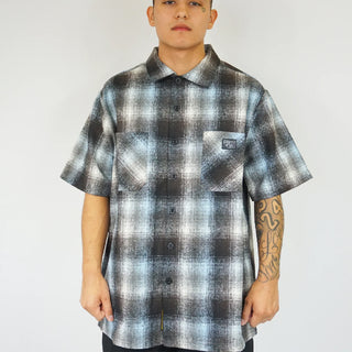 FB COUNTY Wool Checker Short Sleeve Flannel Shirt