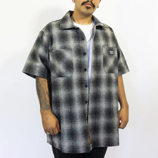 FB COUNTY Wool Checker Short Sleeve Flannel Shirt