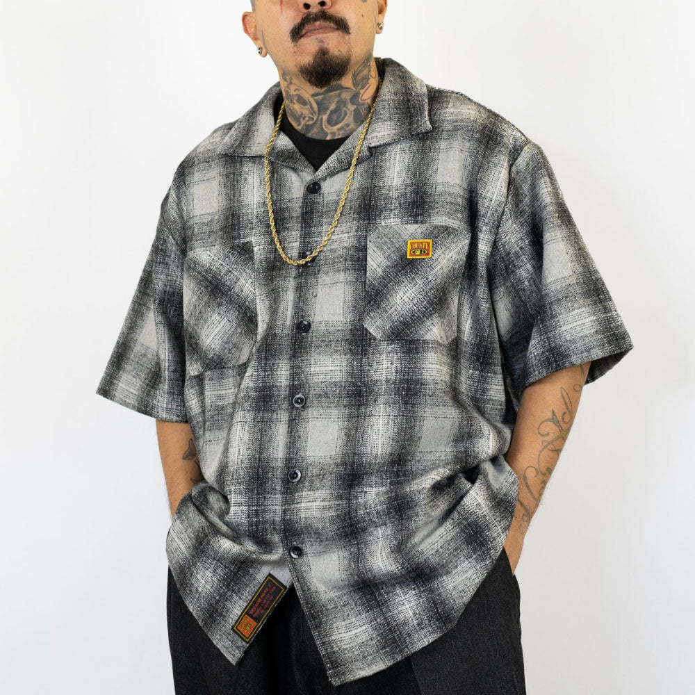FB County Short Sleeves Checker Flannel Shirts Button-up