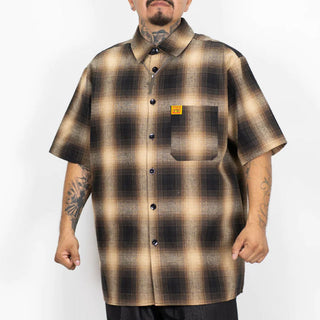 FB County Men's Checker Short Sleeve Flannel Shirts