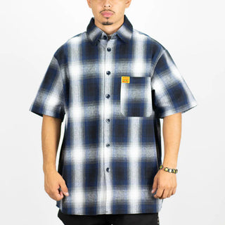FB County Men's Checker Short Sleeve Flannel Shirts