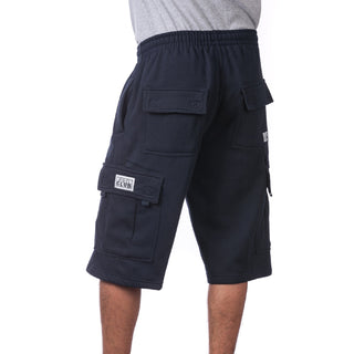 PROCLUB Men's Fleece 6 Pocket Fleece Cargo Sweat Shorts