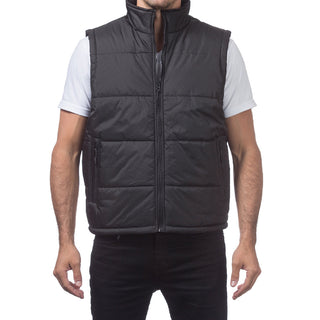 PROCLUB Men's Comfort Full Zip Up Padding Vest