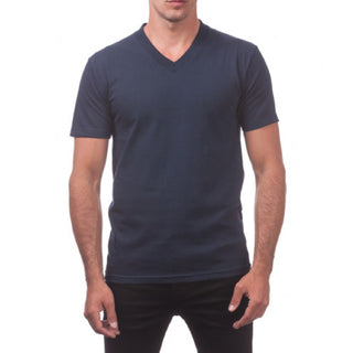 PROCLUB Men's Comfort Short Sleeve V Neck T Shirts