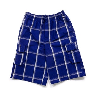 ShakaWear Men's Loose Fit Checker Plaid Shorts